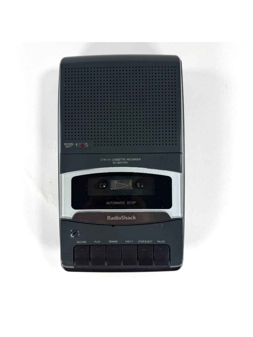 RadioShack CTR-111 Cassette Recorder DC/Battery Portable Tape Player Tested